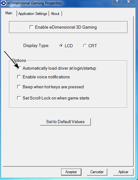 Desactivar en Settings la carga del driver al inicio de Windows